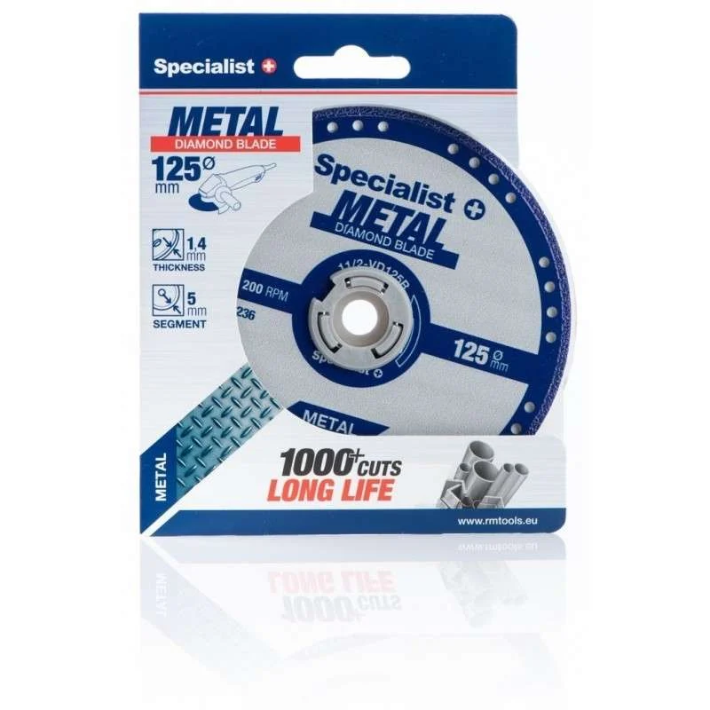 Specialist+ Gyémántszemcsés fém és általános célú vágókorong 125x1,4x2