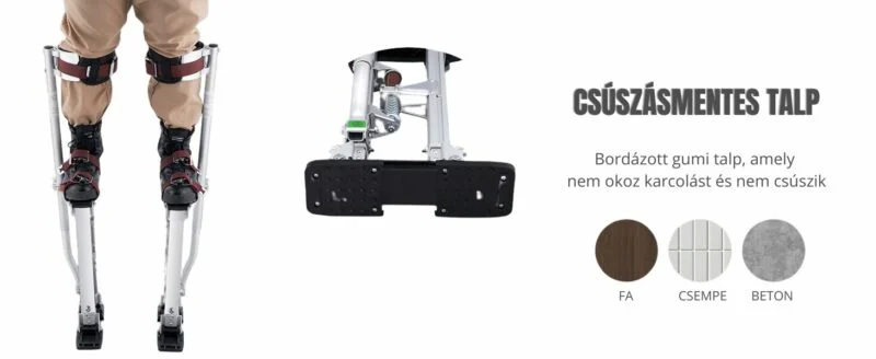 Könnyű, állítható magasságú, puha PVC párnákkal ellátott bandázsoló, festő gólyaláb.