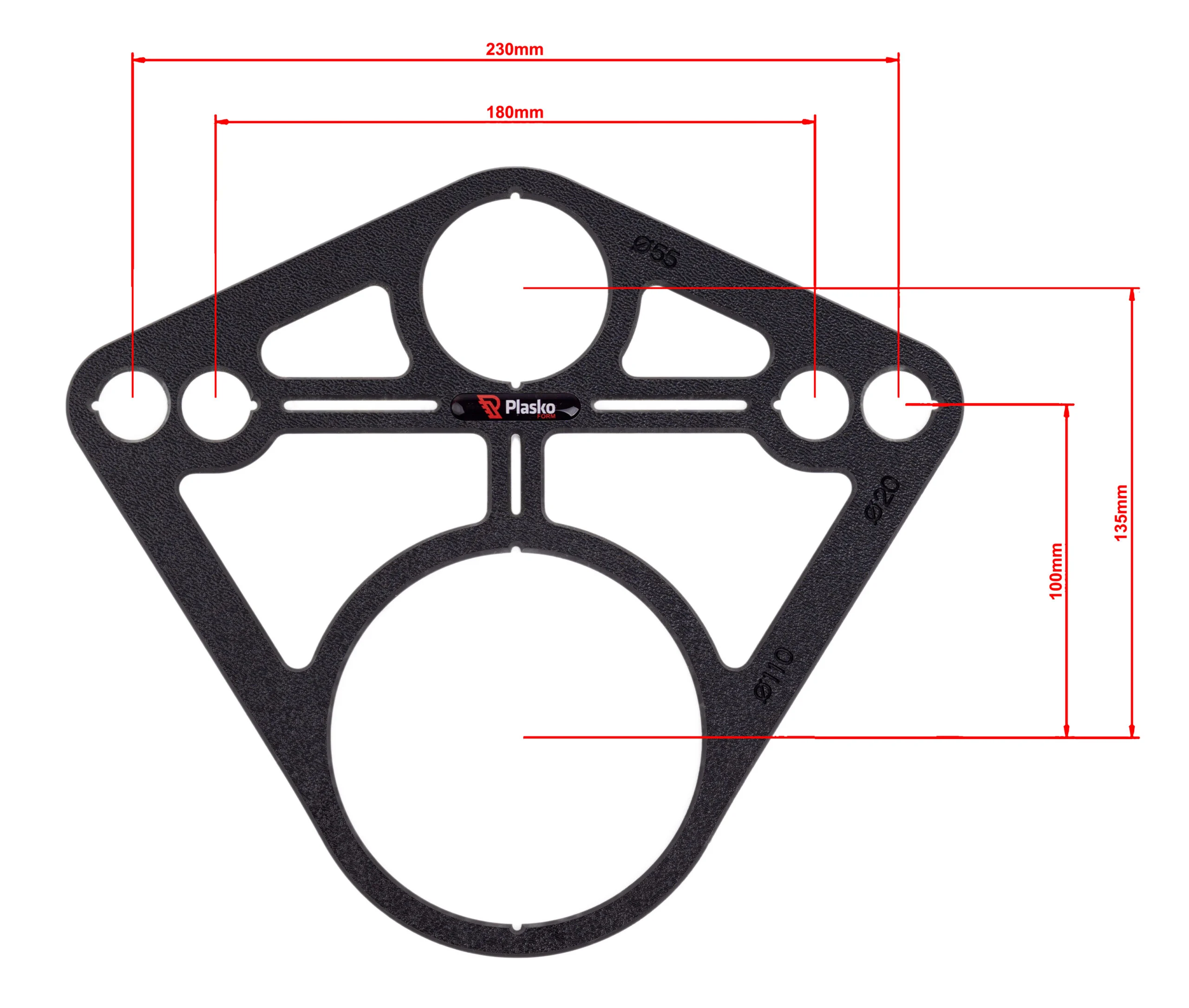 Plasko furat jelölő sablon burkoláshoz.