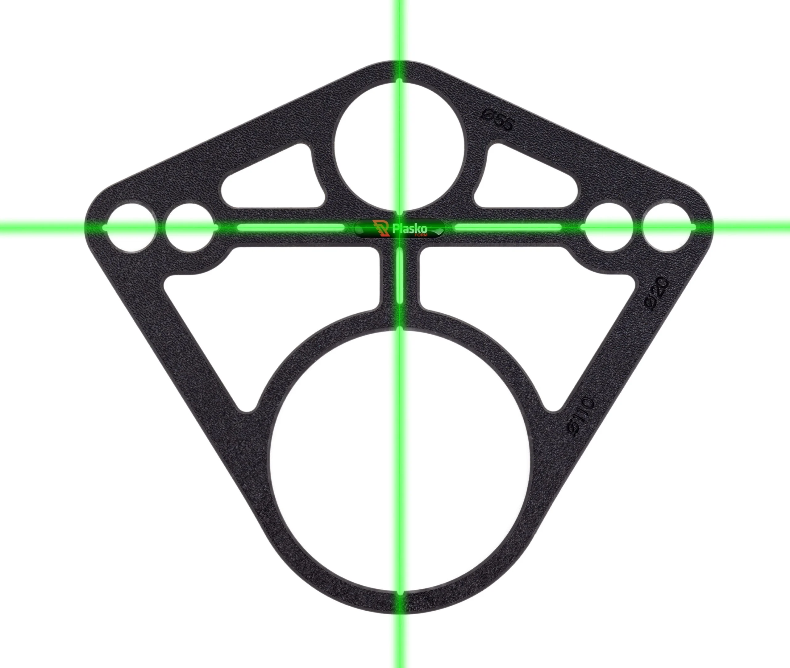 Plasko furat jelölő sablon burkoláshoz.