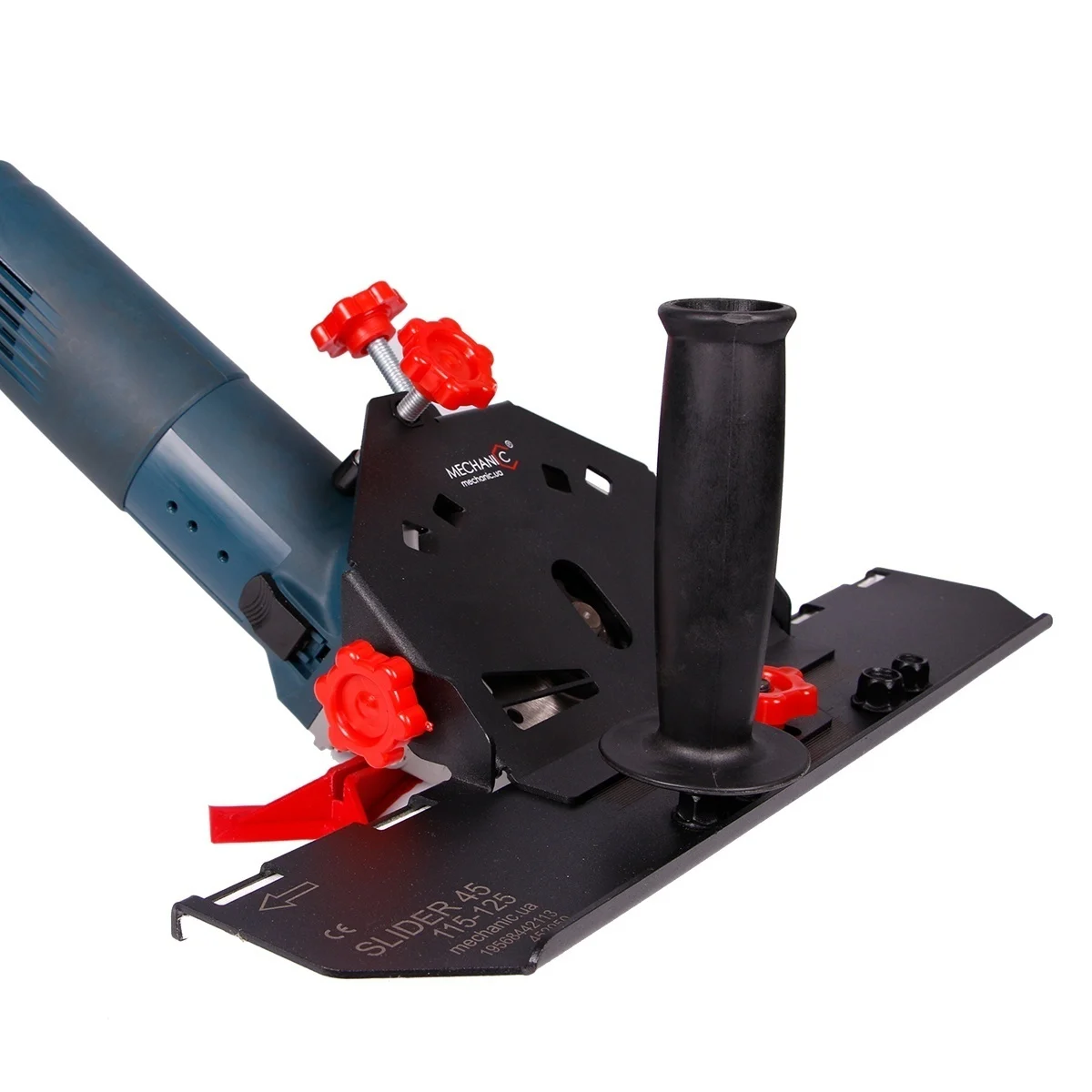 Ezzel az ipari porelszívó feltéttel pontos 45 fokos gérvágásokat végezhet csempéken vagy más burkolatokon. A sarokcsiszolóadapter pontos gérvágást nyújt.