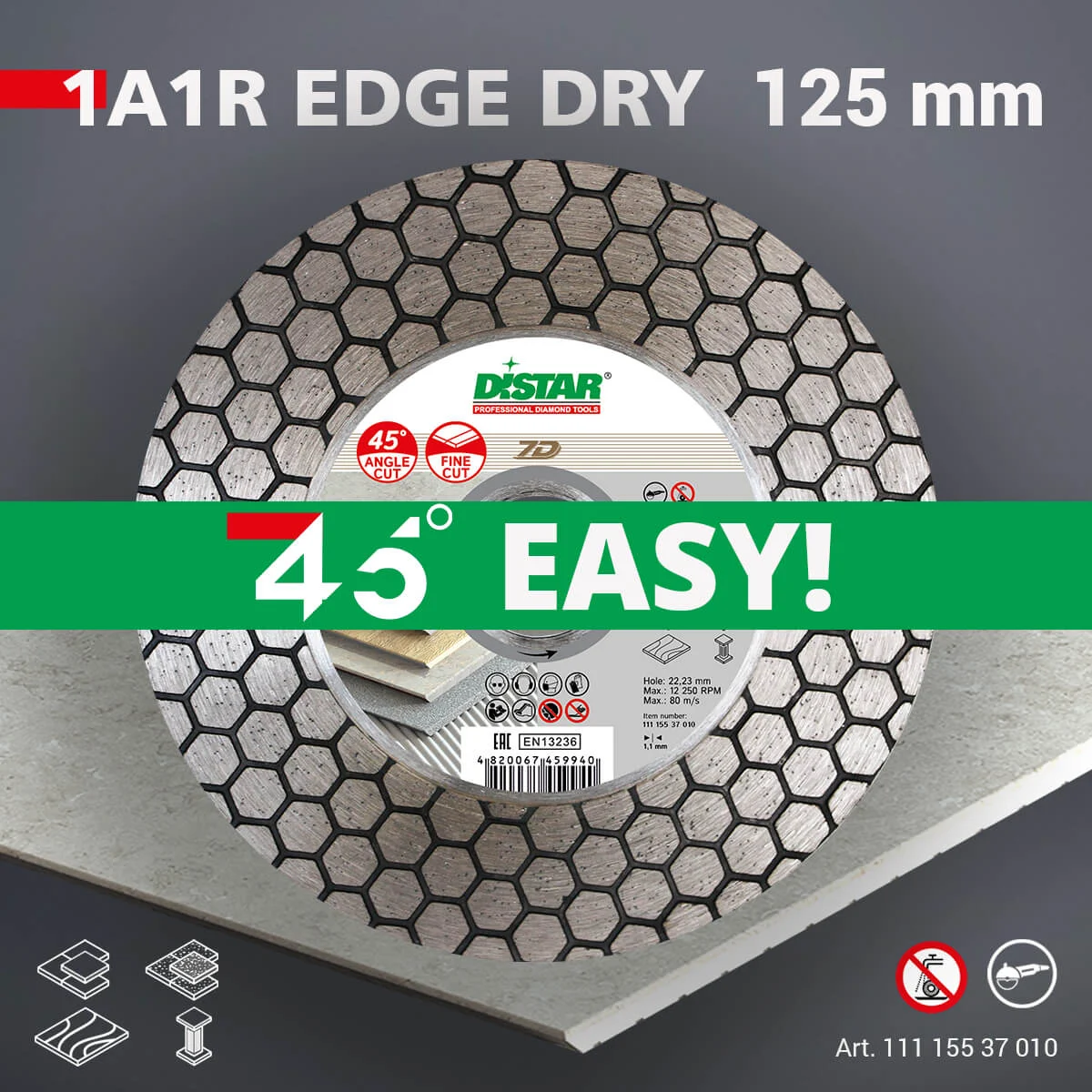 DiStar EDGE Dry vágó és csiszoló tárcsa 125 mm 1,6x25 mm - Image 3
