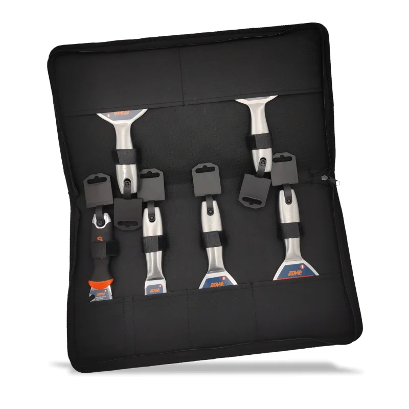 EDMA Full fém spakli szett tartóban (4, 10, 12, 15, 20 cm, multifunkcionális kaparó)