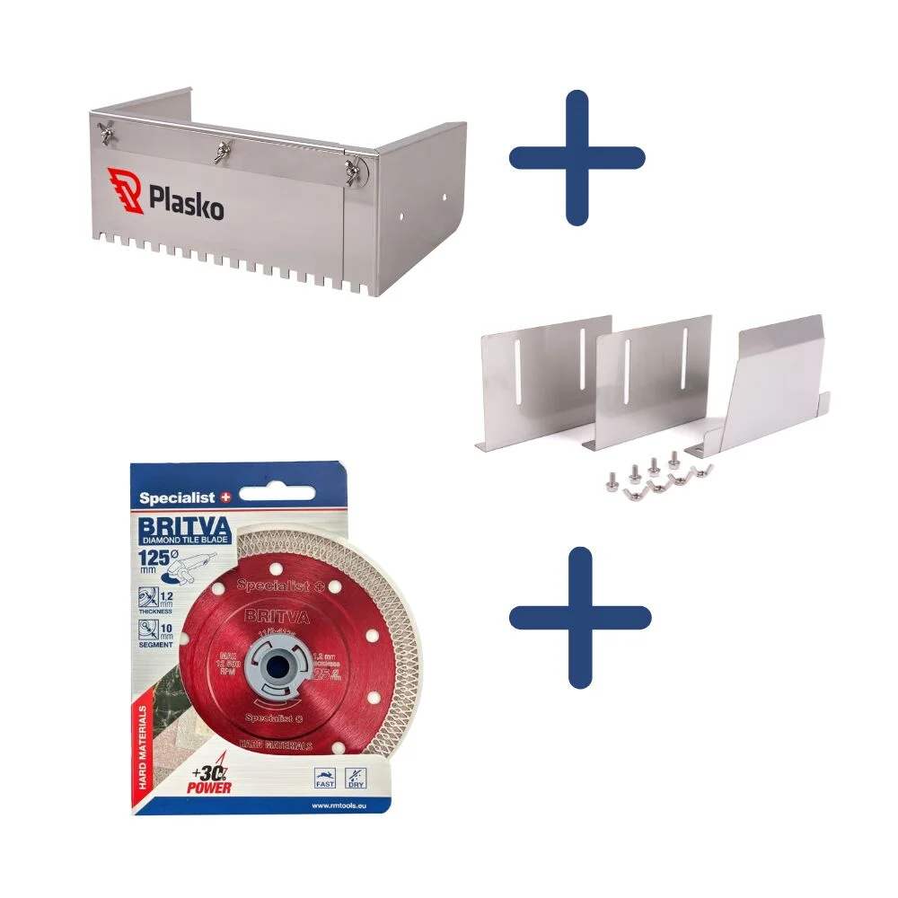 Burkoló kezdő szett (Plasko Slide 600 10x10; 4Tiles; Kerámia vágókorong)